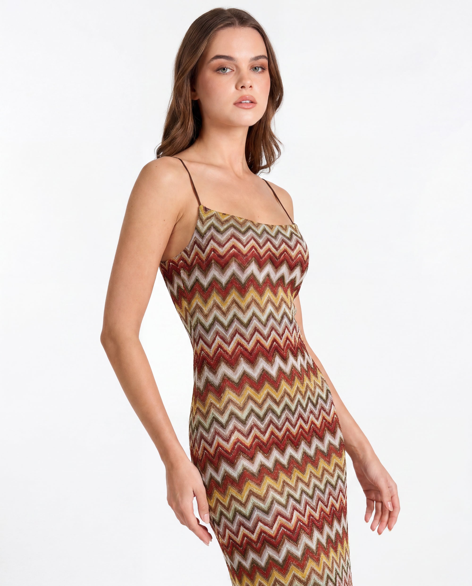 Abito lungo in lurex