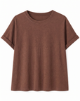 T-shirt Basic Donna in Cotone a Manica Corta
