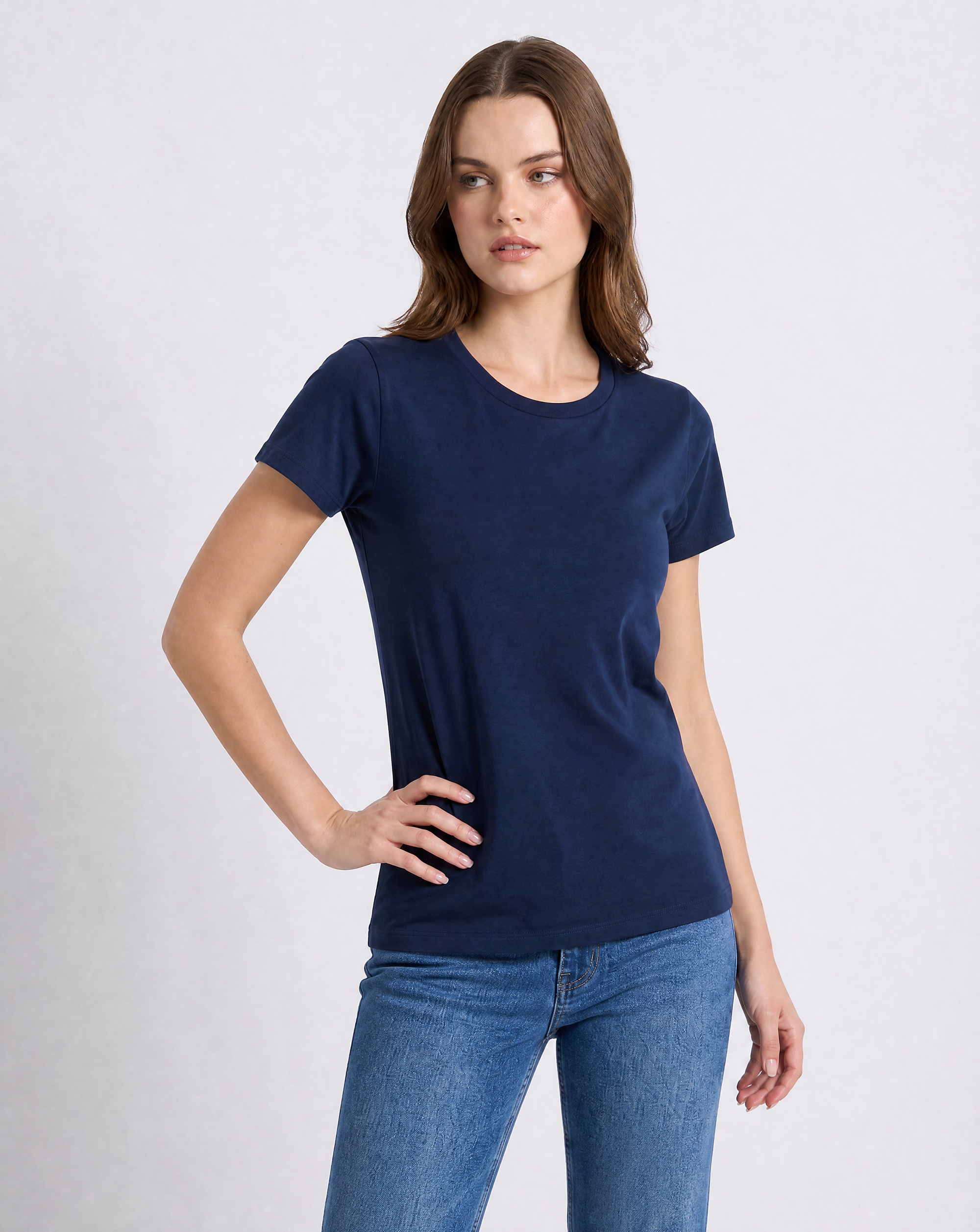 T-shirt Basic Donna in Cotone a Manica Corta