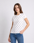 T-shirt Basic Donna in Cotone Fantasia pois