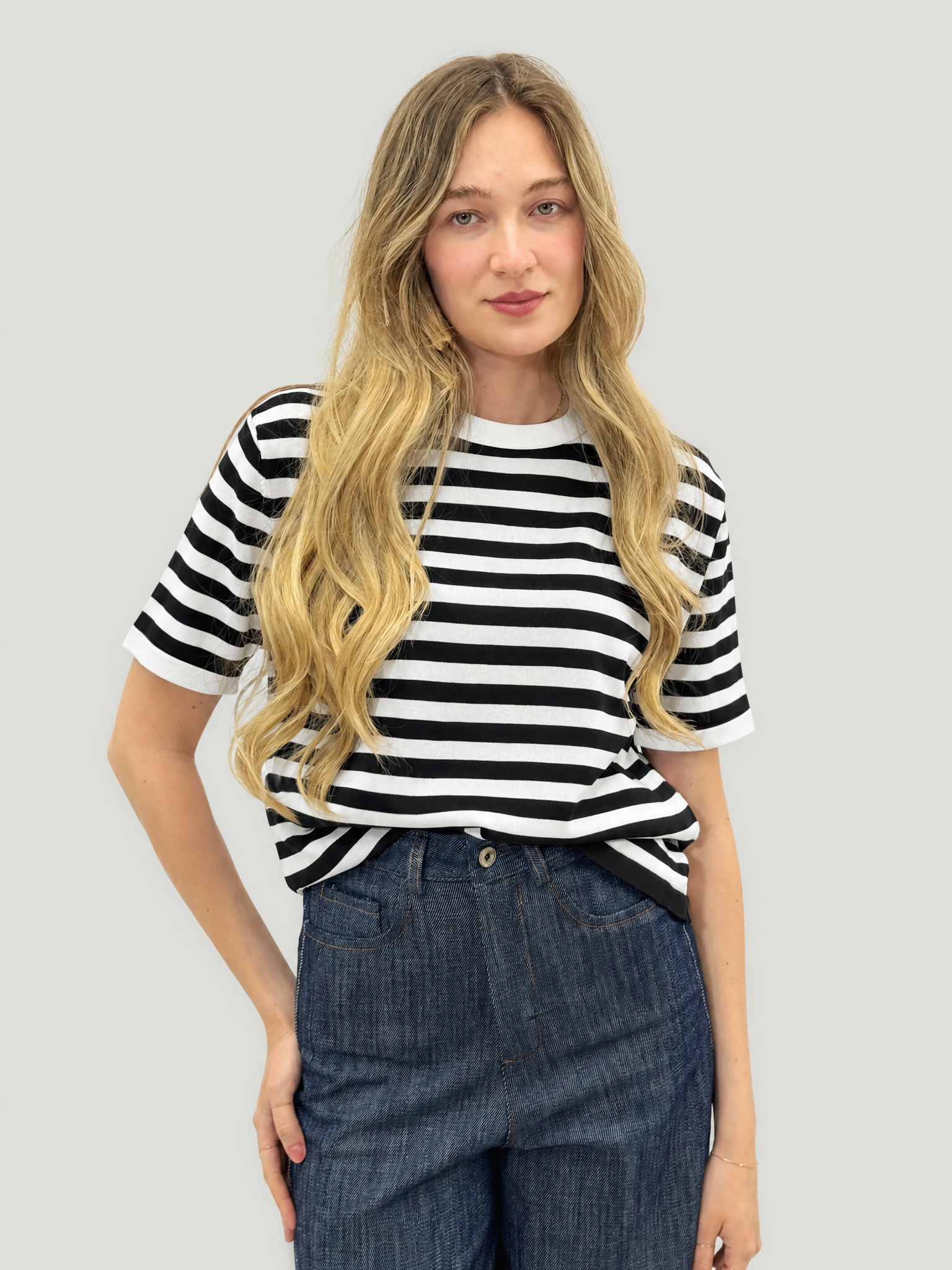 T-shirt Righe Contrast