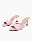 Sandalo Mule Nero con Tacco 6 cm