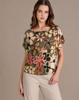 Blusa fantasia floreale morbida e super versatile