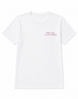 T-shirt bianca con scritta “Tollero tutto”