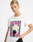 T-shirt bianca con stampa “Pasta Club”