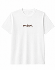 T-shirt bianca con ricamo “Mollami”