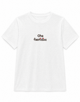 T-shirt bianca con scritta “Che fastidio!!”