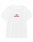 T-shirt bianca con scritta “Che fastidio!!”