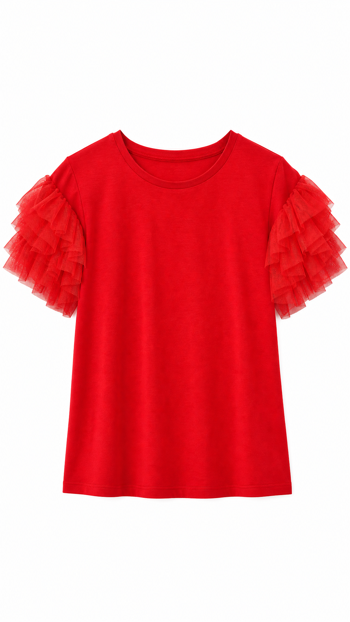 T-Shirt con Maniche in Tulle – Femminile e d’Impatto