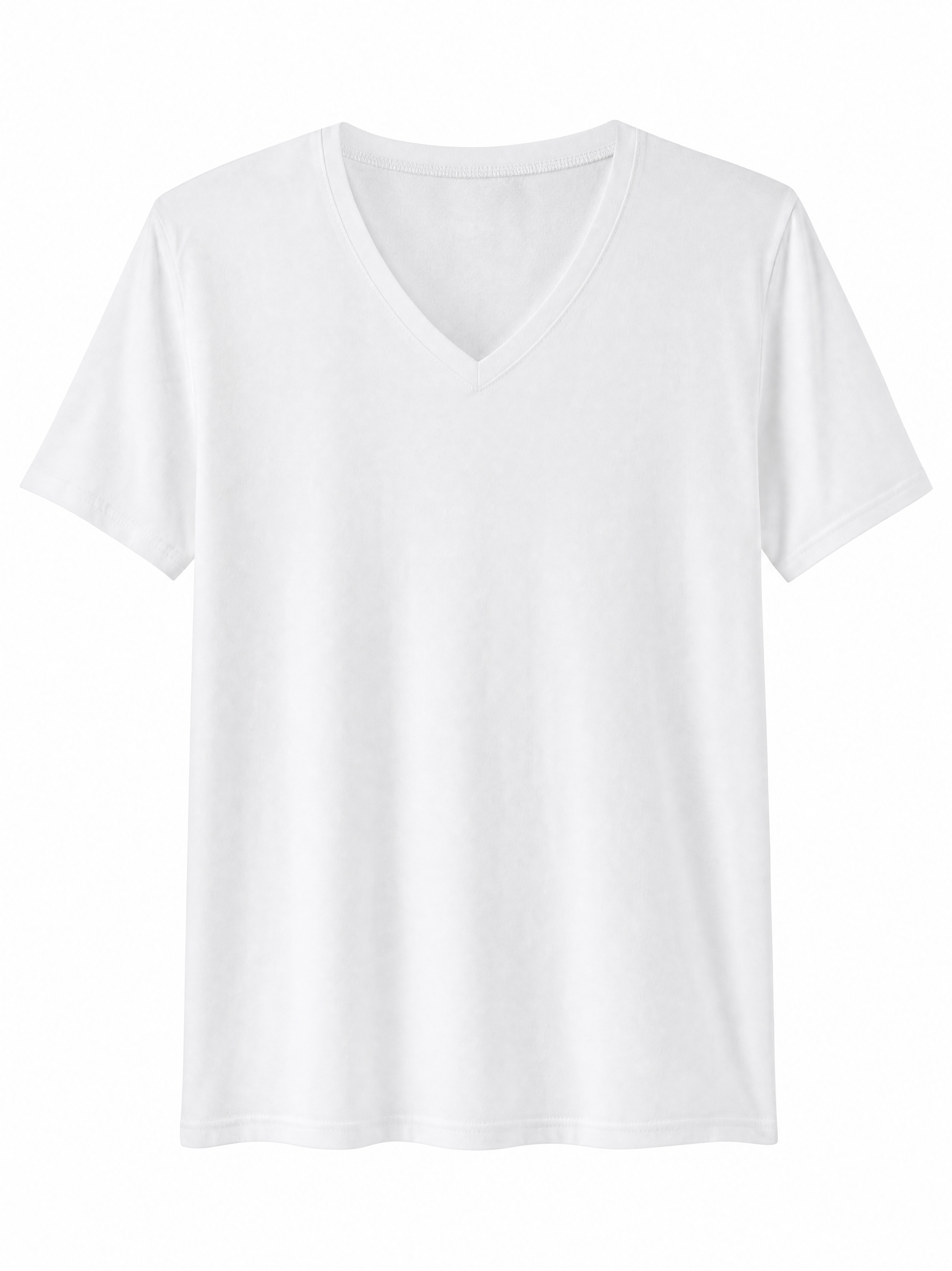 T-shirt Basic Scollo a V in 100% Cotone
