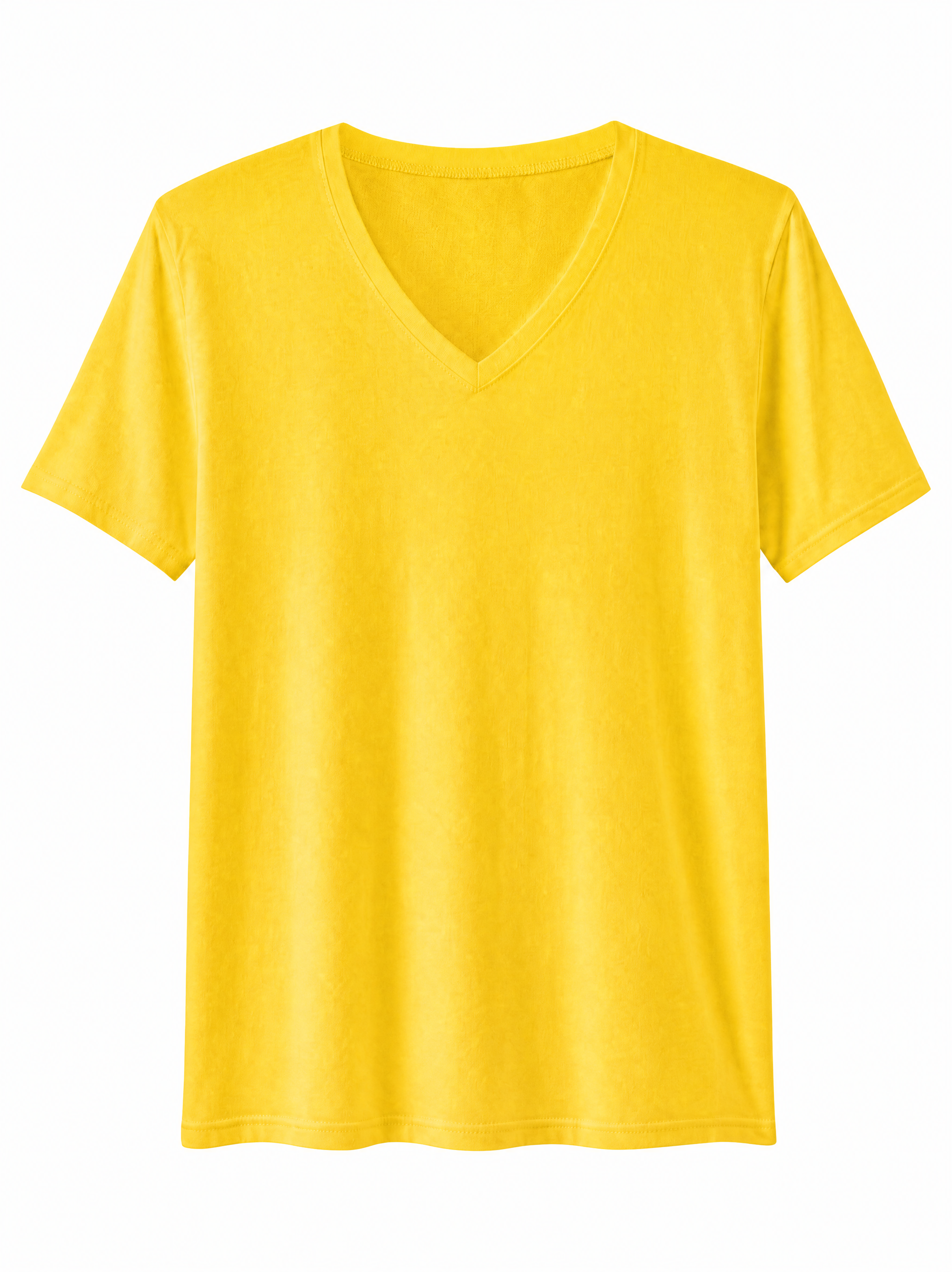 T-shirt Basic Scollo a V in 100% Cotone