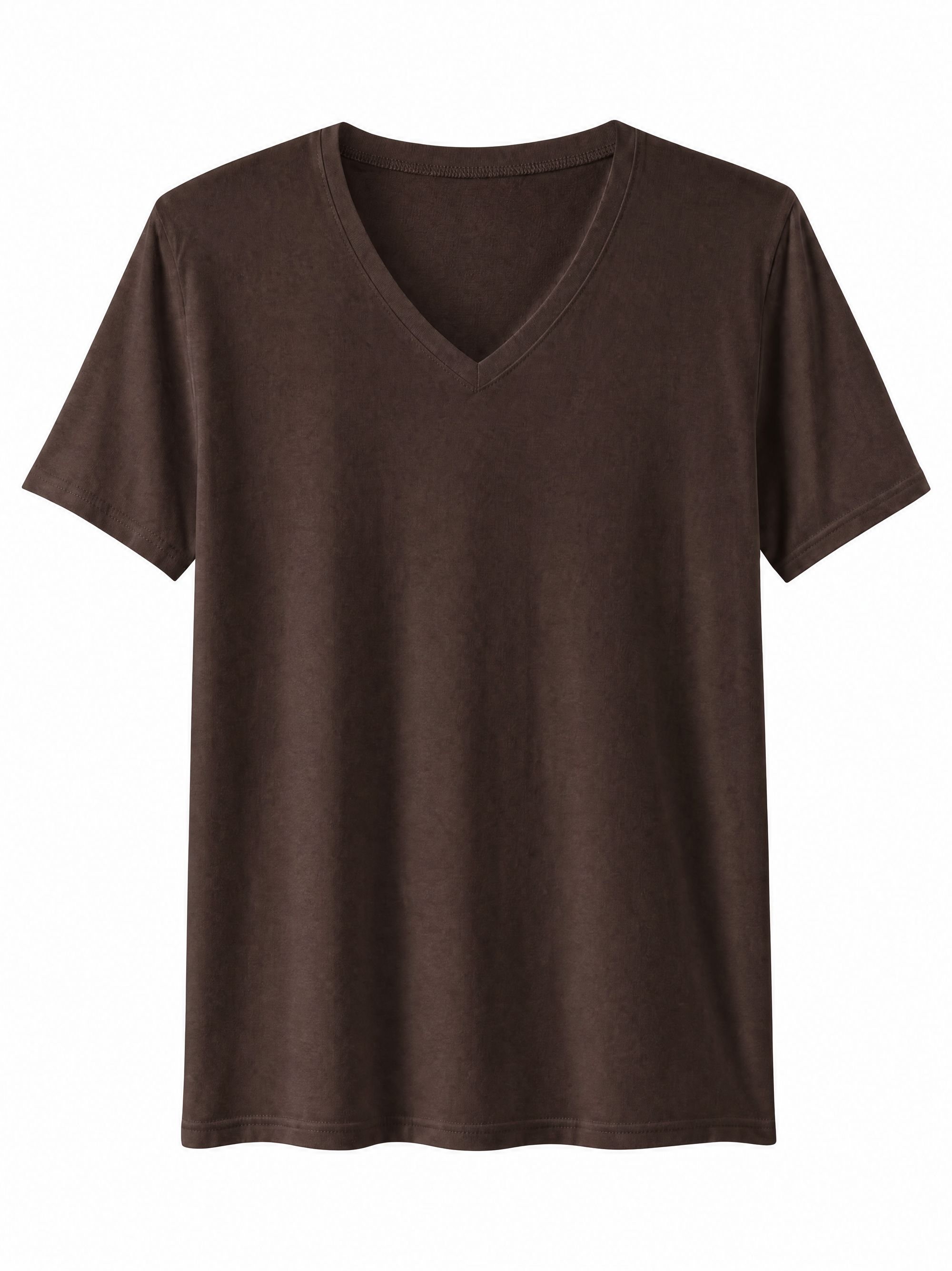 T-shirt Basic Scollo a V in 100% Cotone