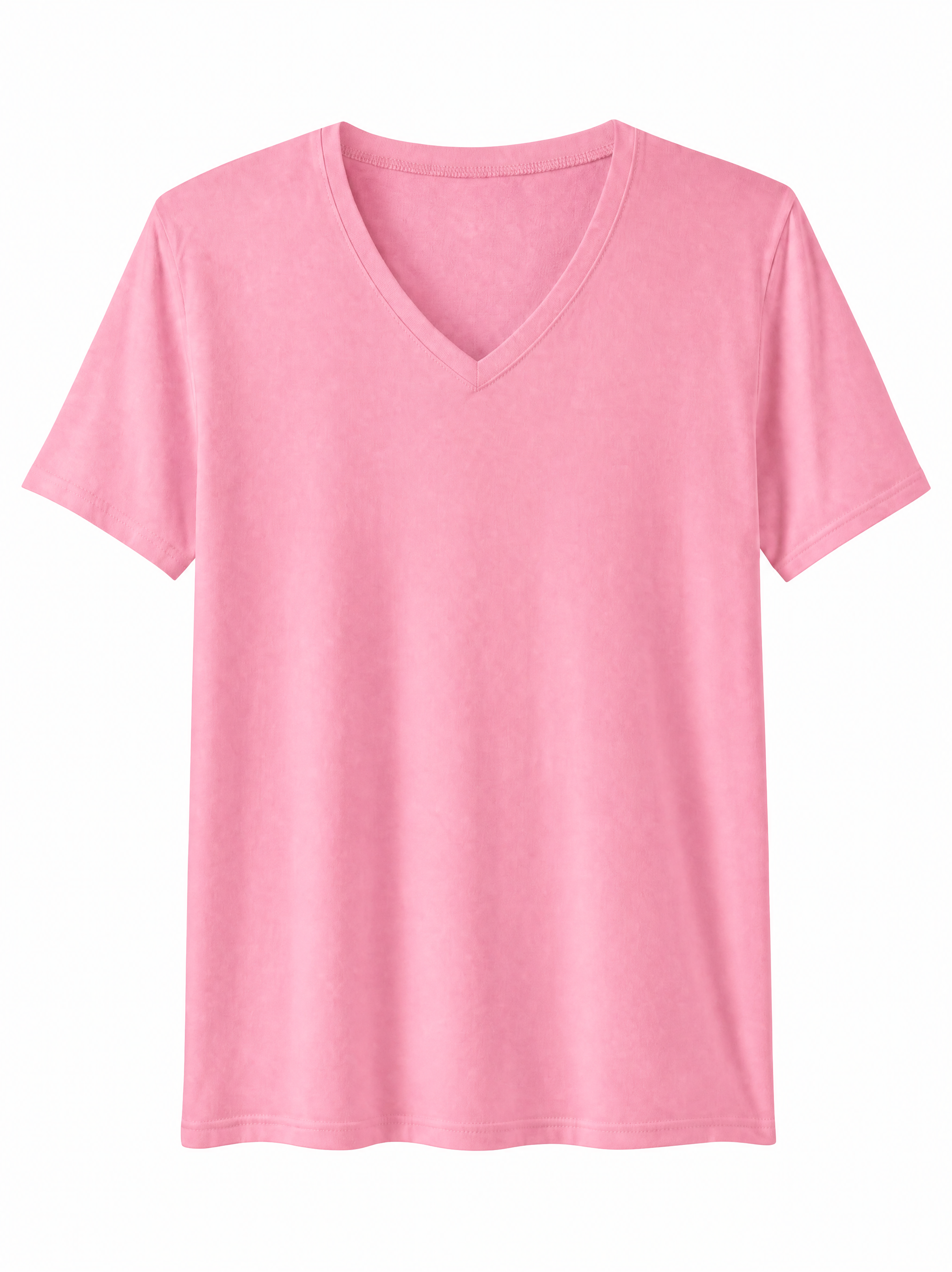 T-shirt Basic Scollo a V in 100% Cotone