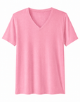 T-shirt Basic Scollo a V in 100% Cotone