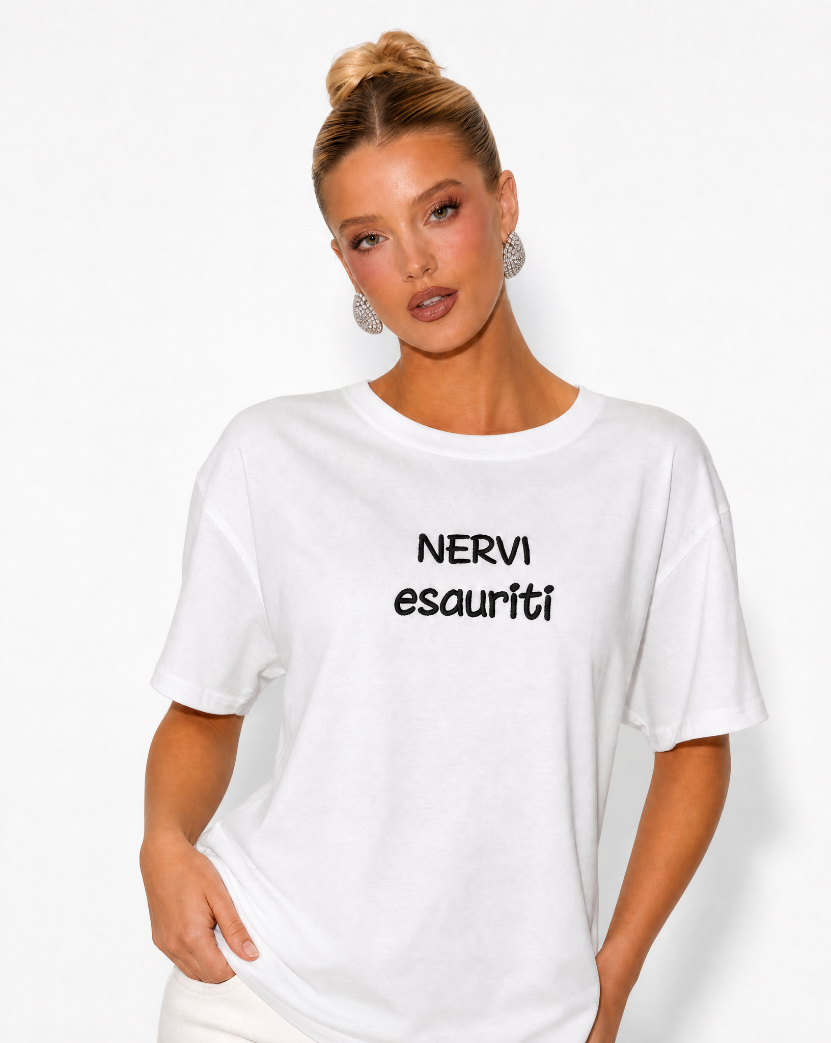 T-shirt “Nervi esauriti” 100% cotone