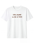 T-shirt “Stai calma lo dici al mare” 100% cotone