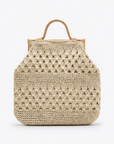 Borsa a Mano Intrecciata con Manici Rigidi