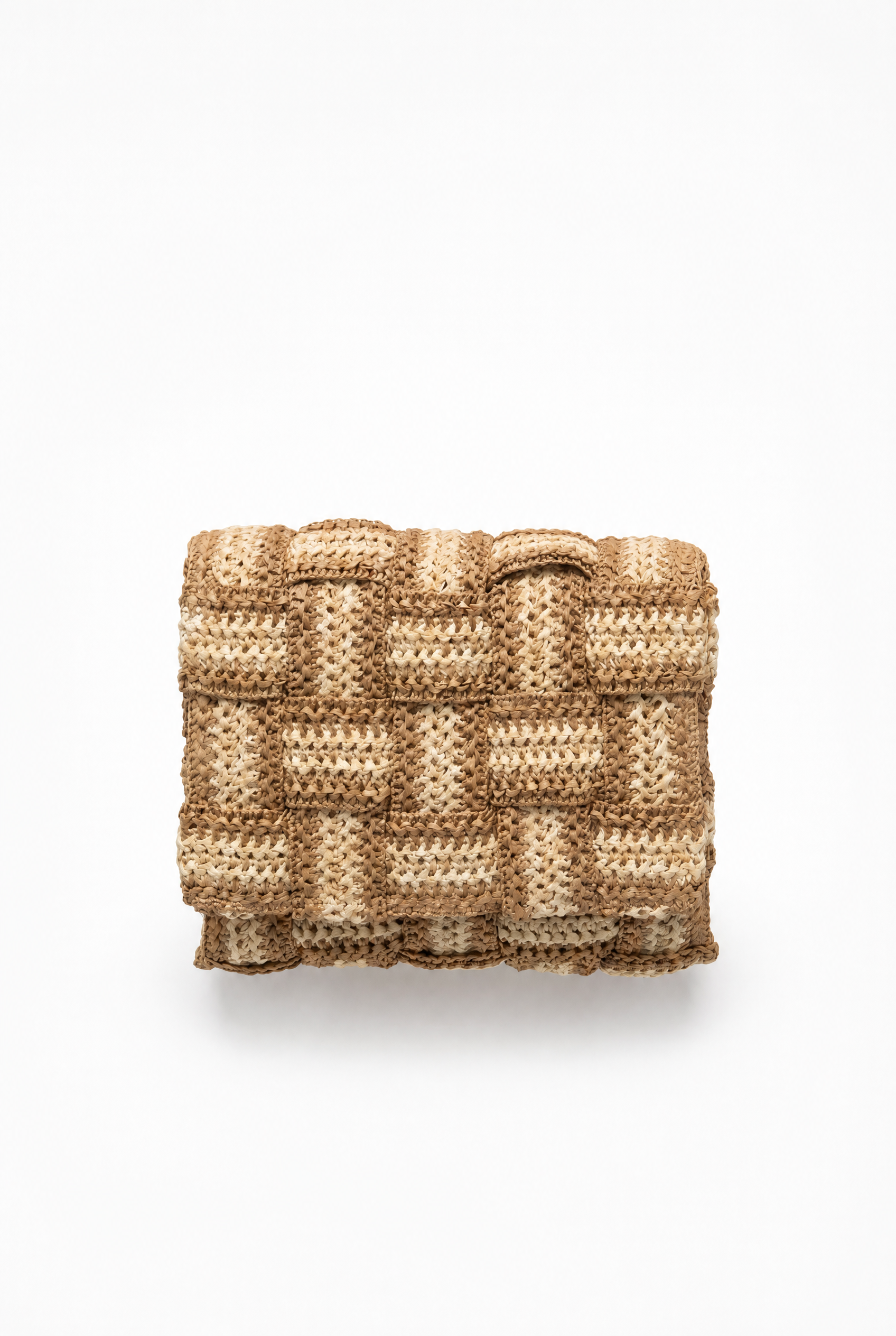 Borsa a Tracolla Intrecciata Effetto Patchwork