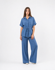 Completo Camicia con Coulisse e Pantalone Palazzo