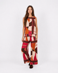 Completo Fantasia Astratta con Top e Pantalone Palazzo