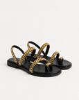 Sandali Flat con Catene Dorate