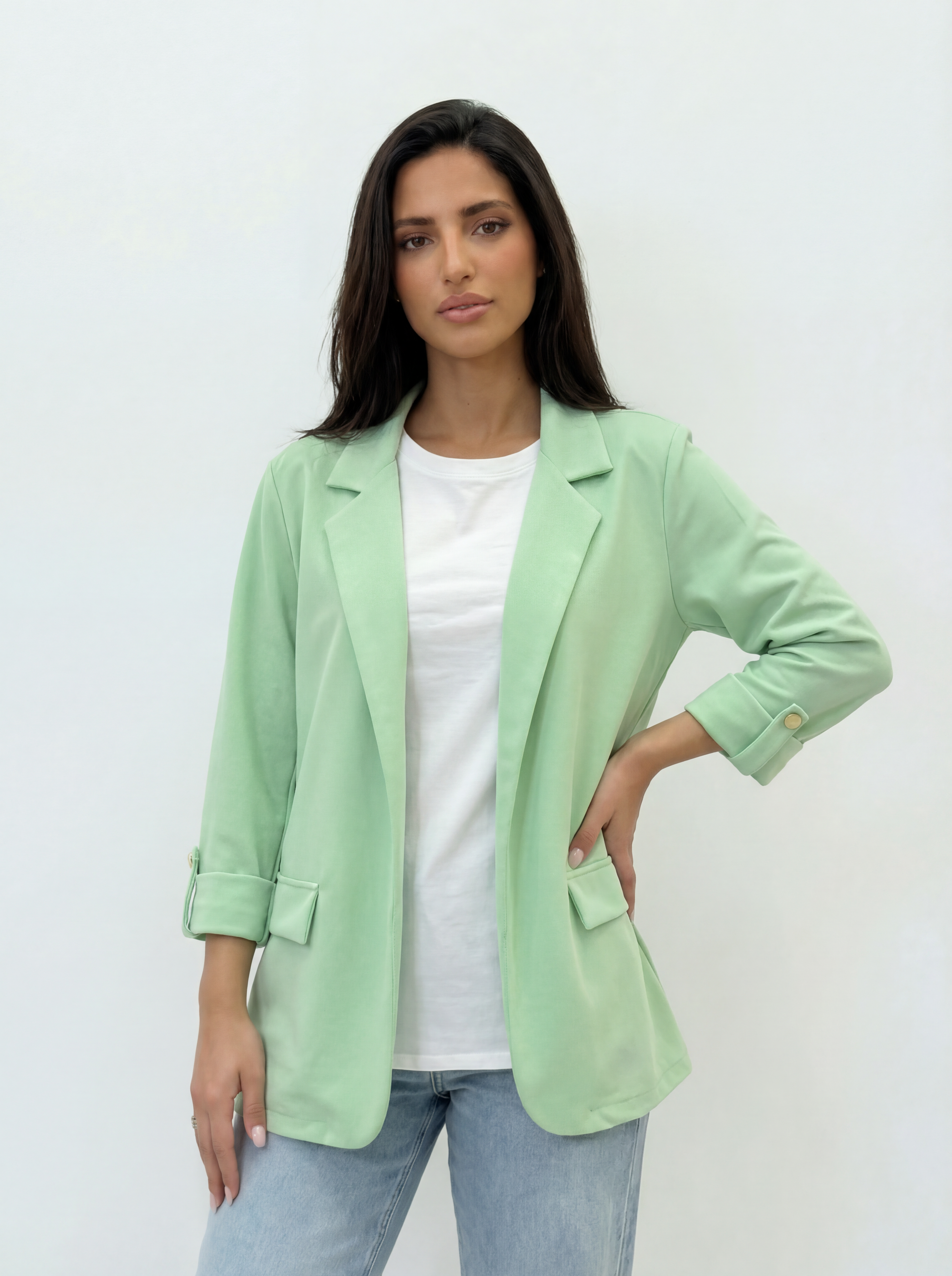 Blazer Donna Manica 3/4 con Risvolto