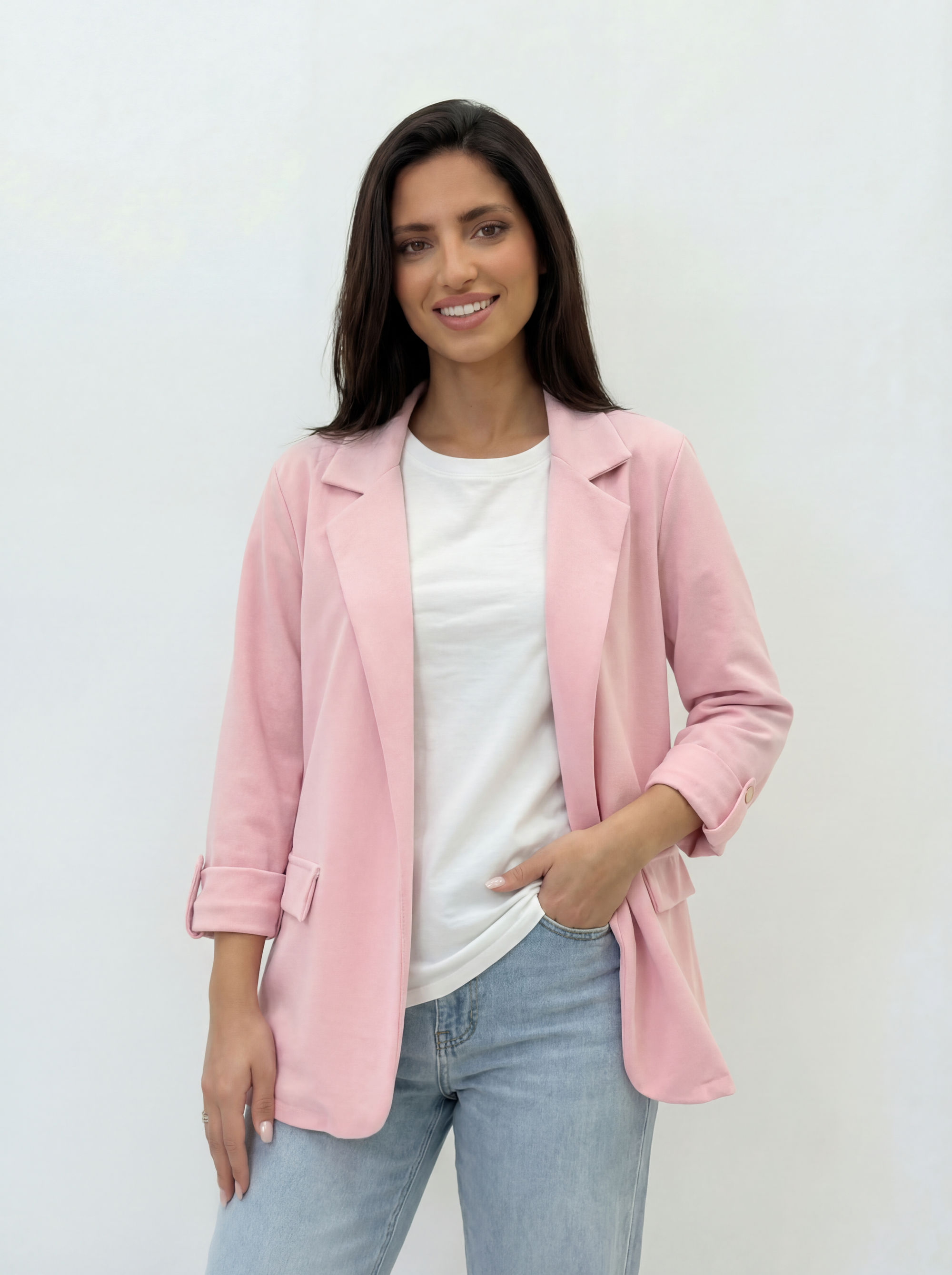 Blazer Donna Manica 3/4 con Risvolto
