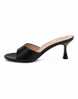 Sandalo Mule Nero con Tacco 6 cm