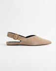 Ballerine slingback a punta con fibbia