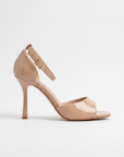 Sandalo elegante in vernice con tacco 8 cm