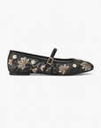 Ballerine Mary Jane in pizzo ricamato con cinturino