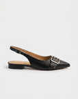 Slingback con Punta Affusolata e Fibbia Decorativa