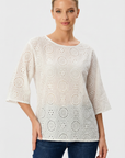 Maglia in pizzo sangallo