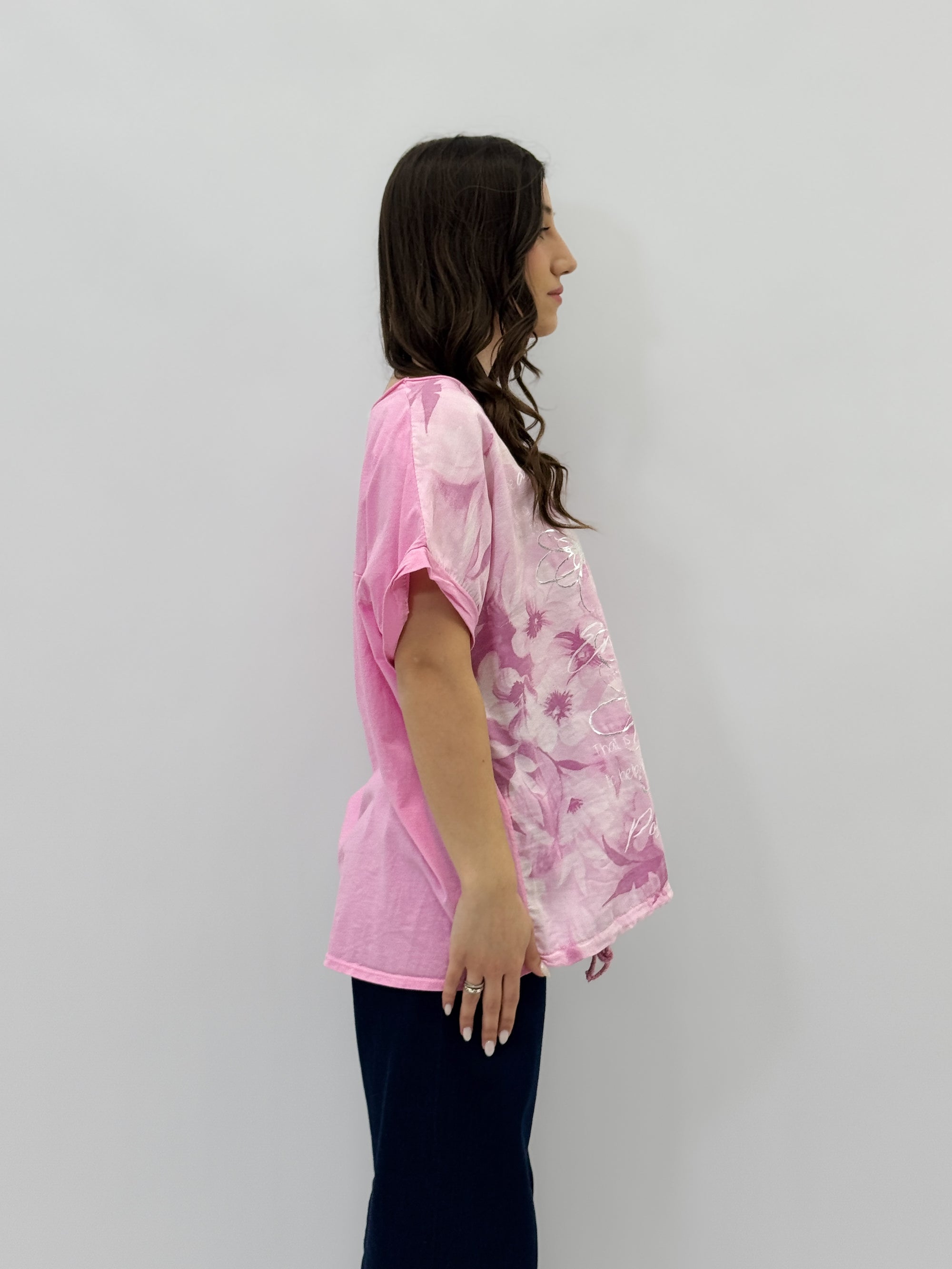 Maglia in cotone ampia con stampa