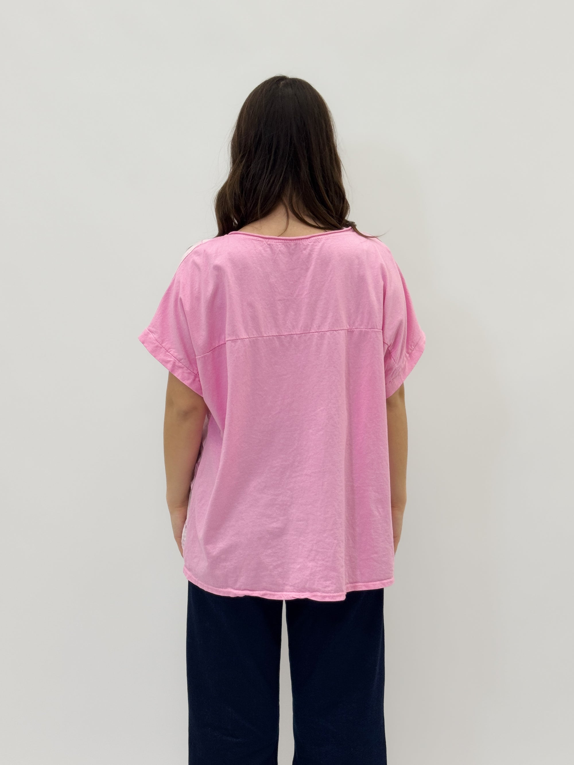 Maglia in cotone ampia con stampa
