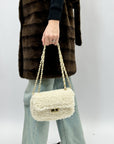 Borsa in peluche e tracolla
