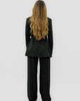 Completo donna gessato con blazer e pantaloni