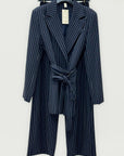Completo donna gessato con blazer e pantaloni