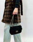 Borsa in peluche e tracolla