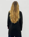 Blazer lungo donna con revers e tasche