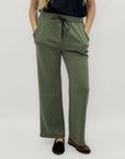 Pantaloni palazzo con coulisse in vita