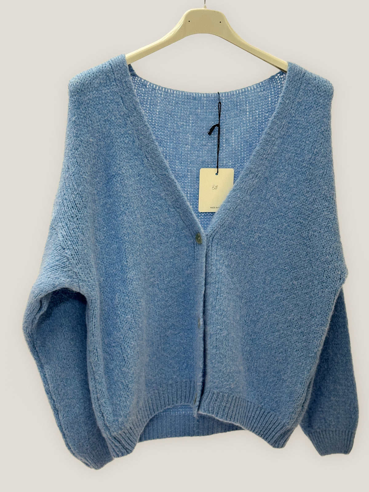 Cardigan donna morbido con bottoni misto alpaca