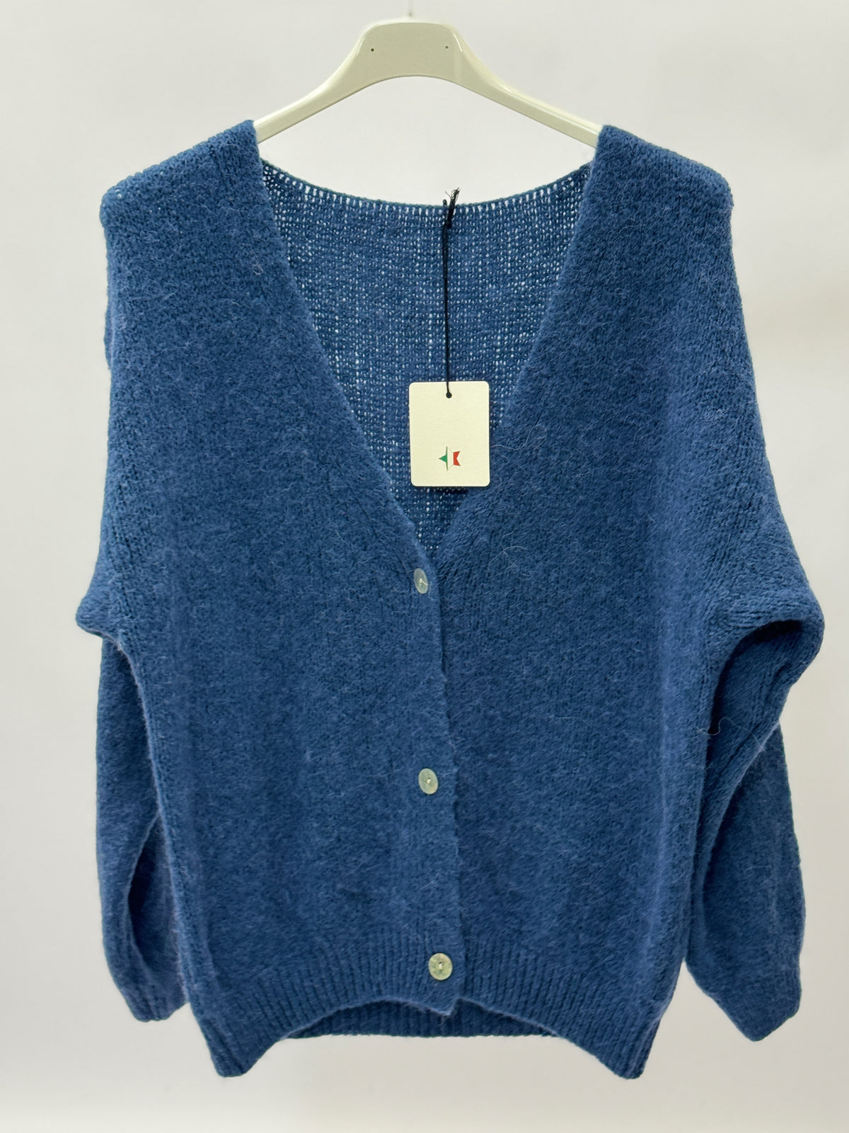 Cardigan donna morbido con bottoni misto alpaca