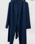 Completo donna con blazer lungo e pantaloni