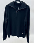 Maglia donna con collo alto e mezza zip
