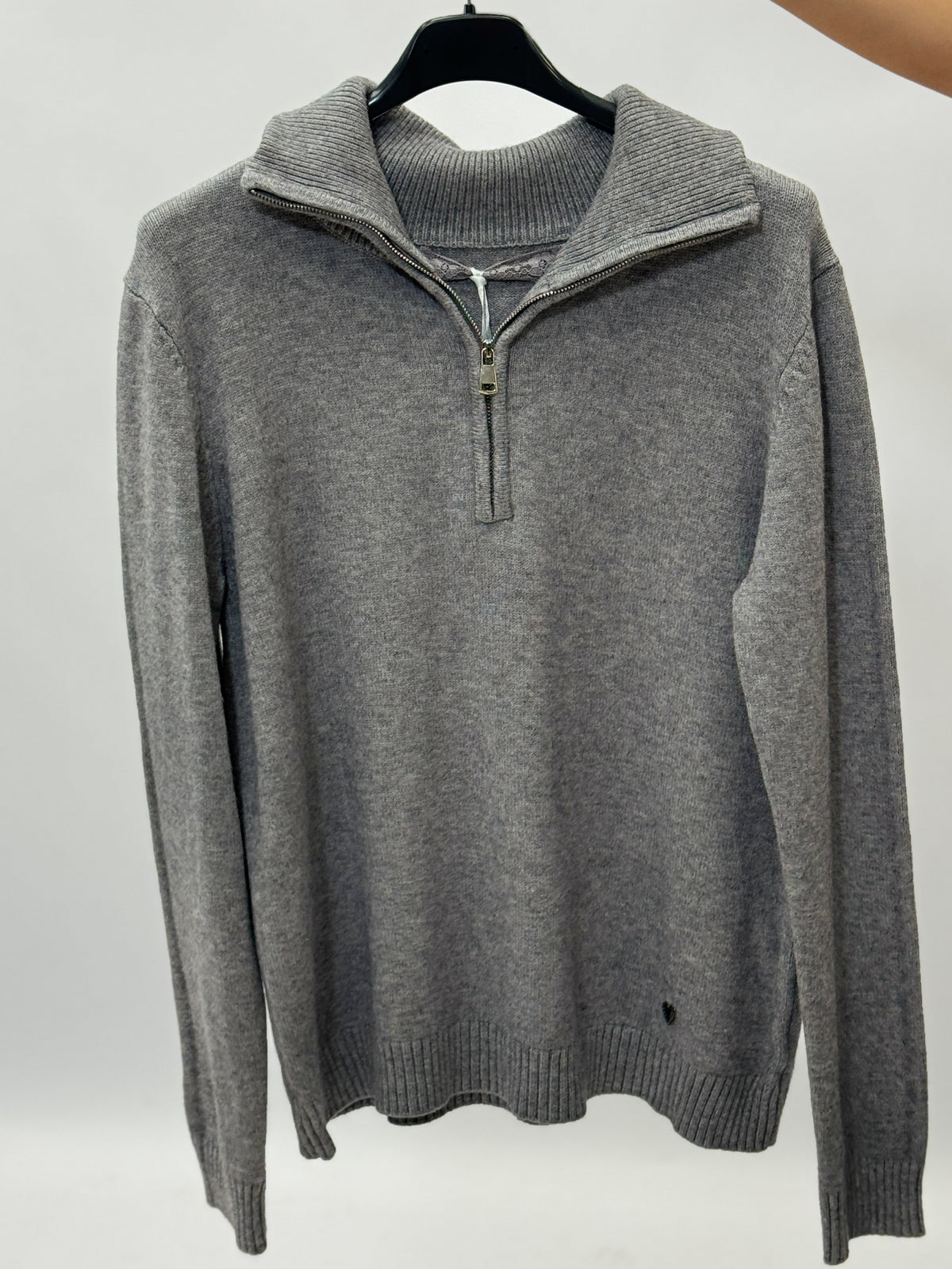 Maglia donna con collo alto e mezza zip