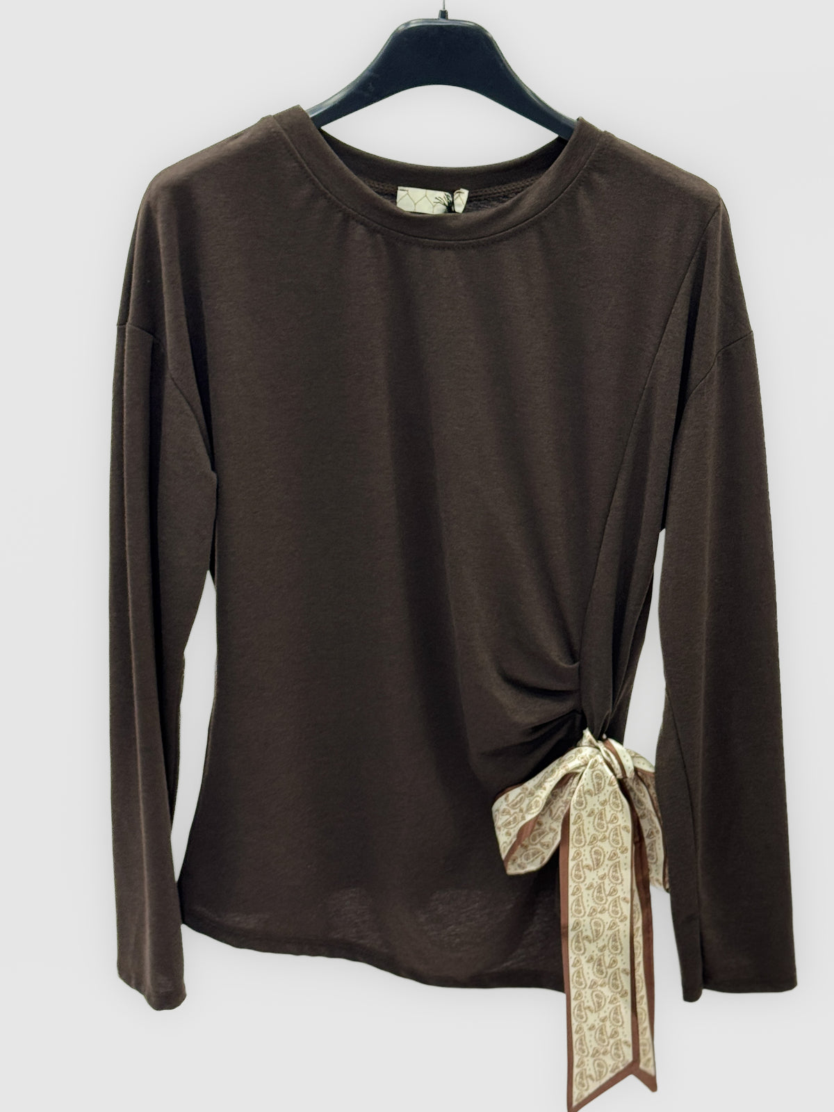 Maglia donna con foulard laterale