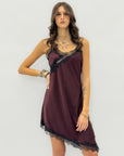 Abito in raso con pizzo
