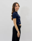 Maglia mezze maniche con fiocchi