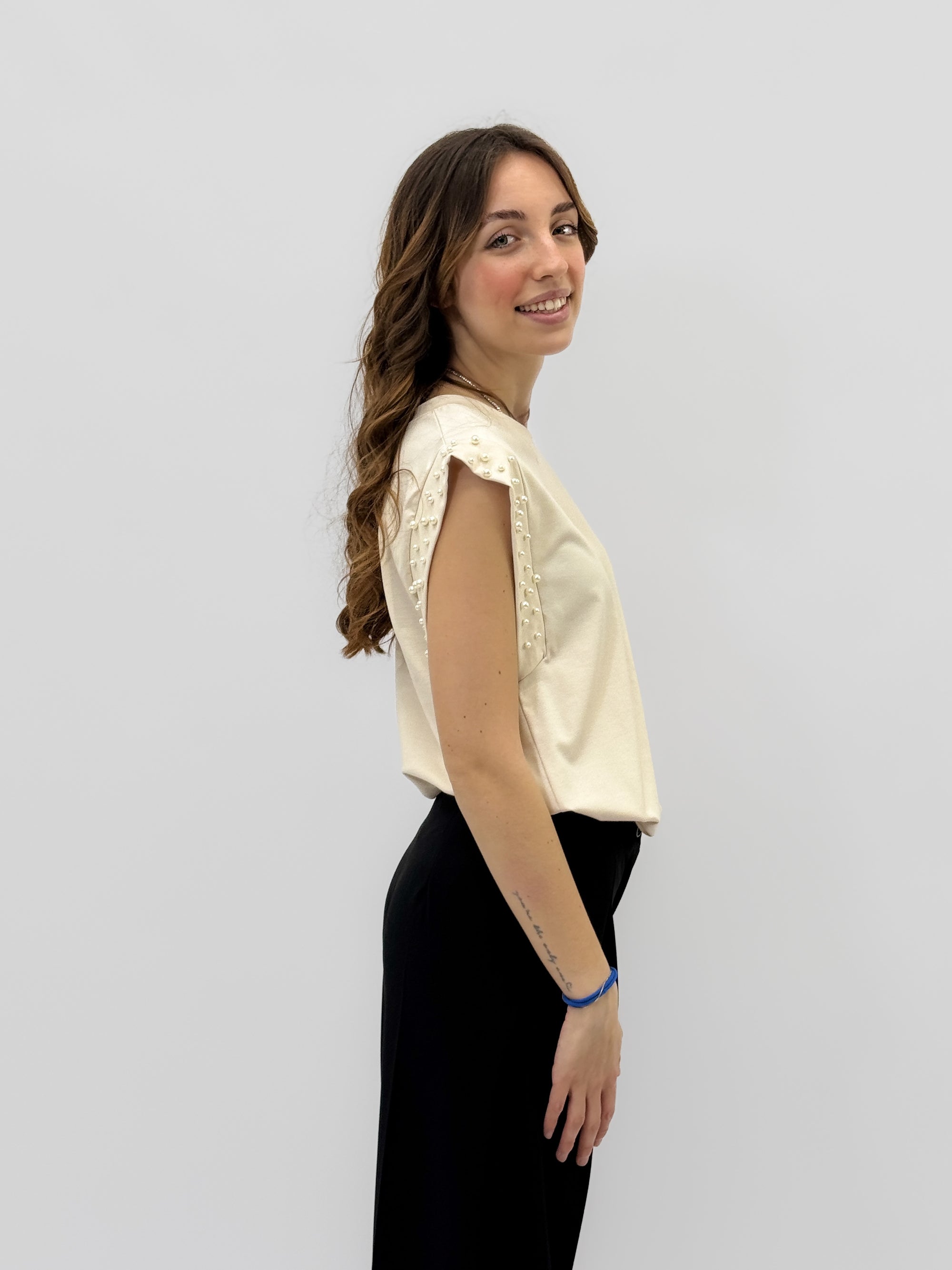 Maglia con perle